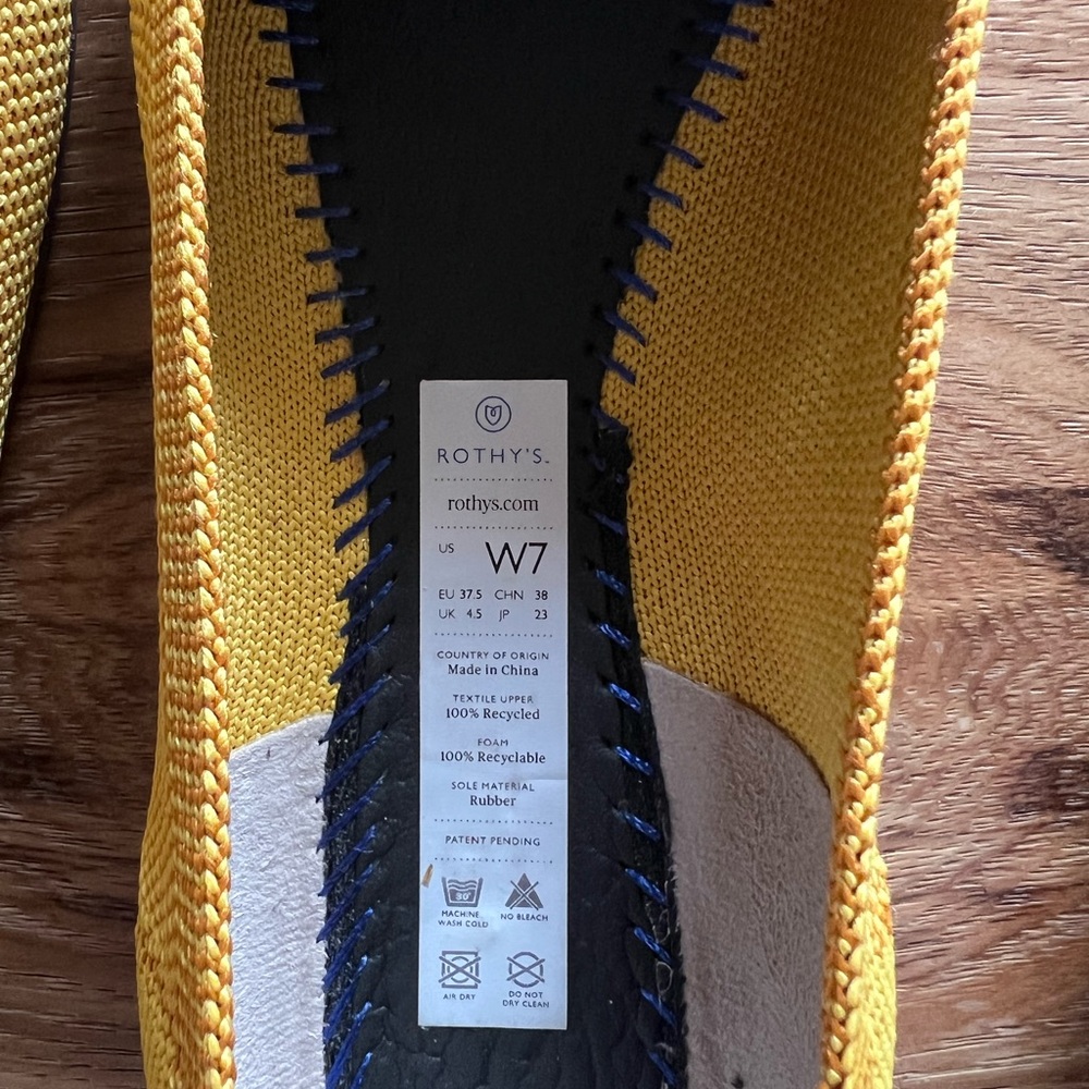 Rothy's The Point Goldenrod color